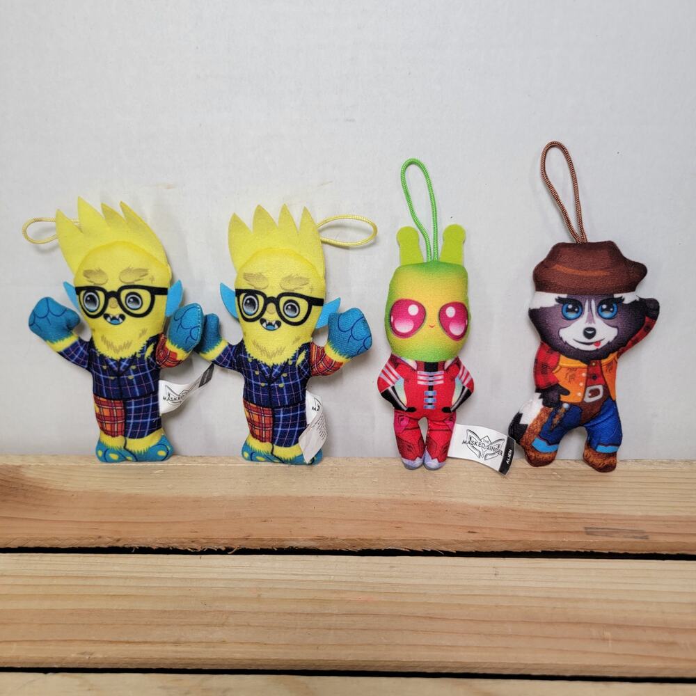 Set of 4 Masked Singer Mini Plush